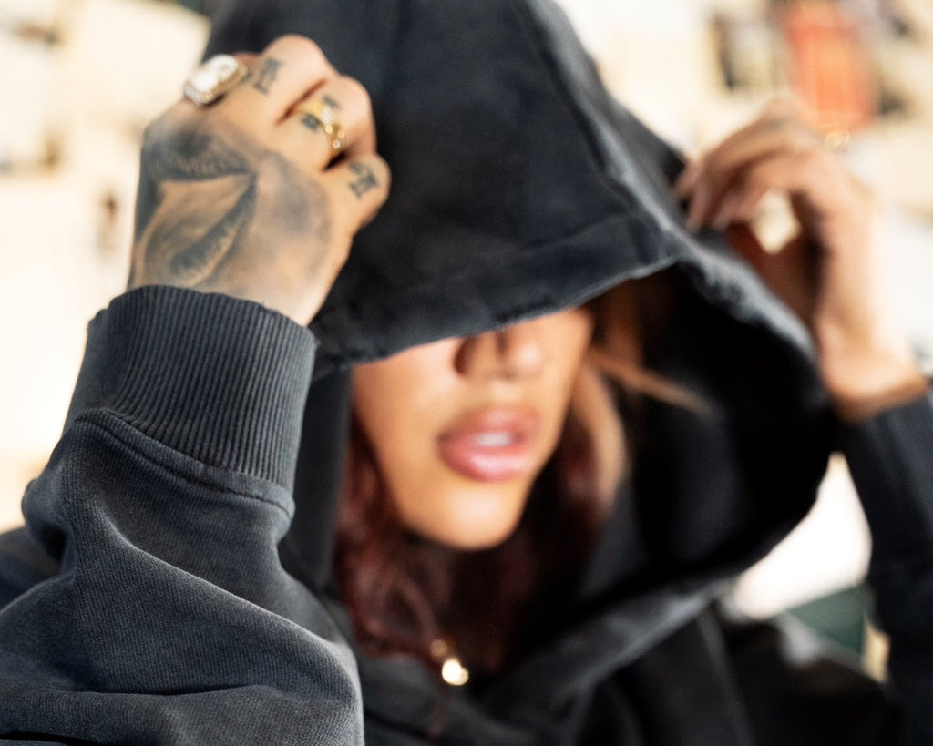 Oversized Distressed Hoodie