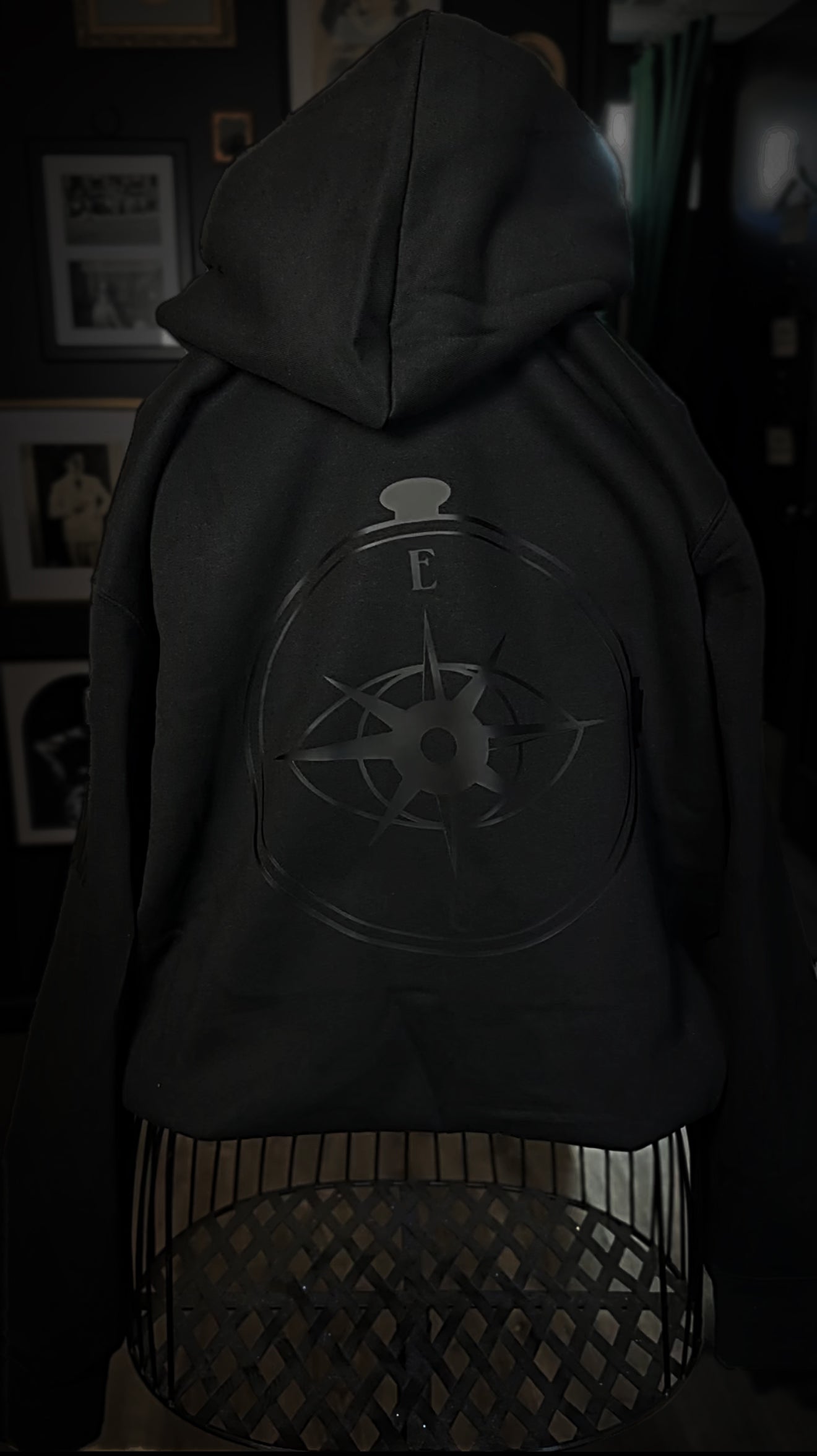 Men Sized Black Hoodie (Logo colors customizable)