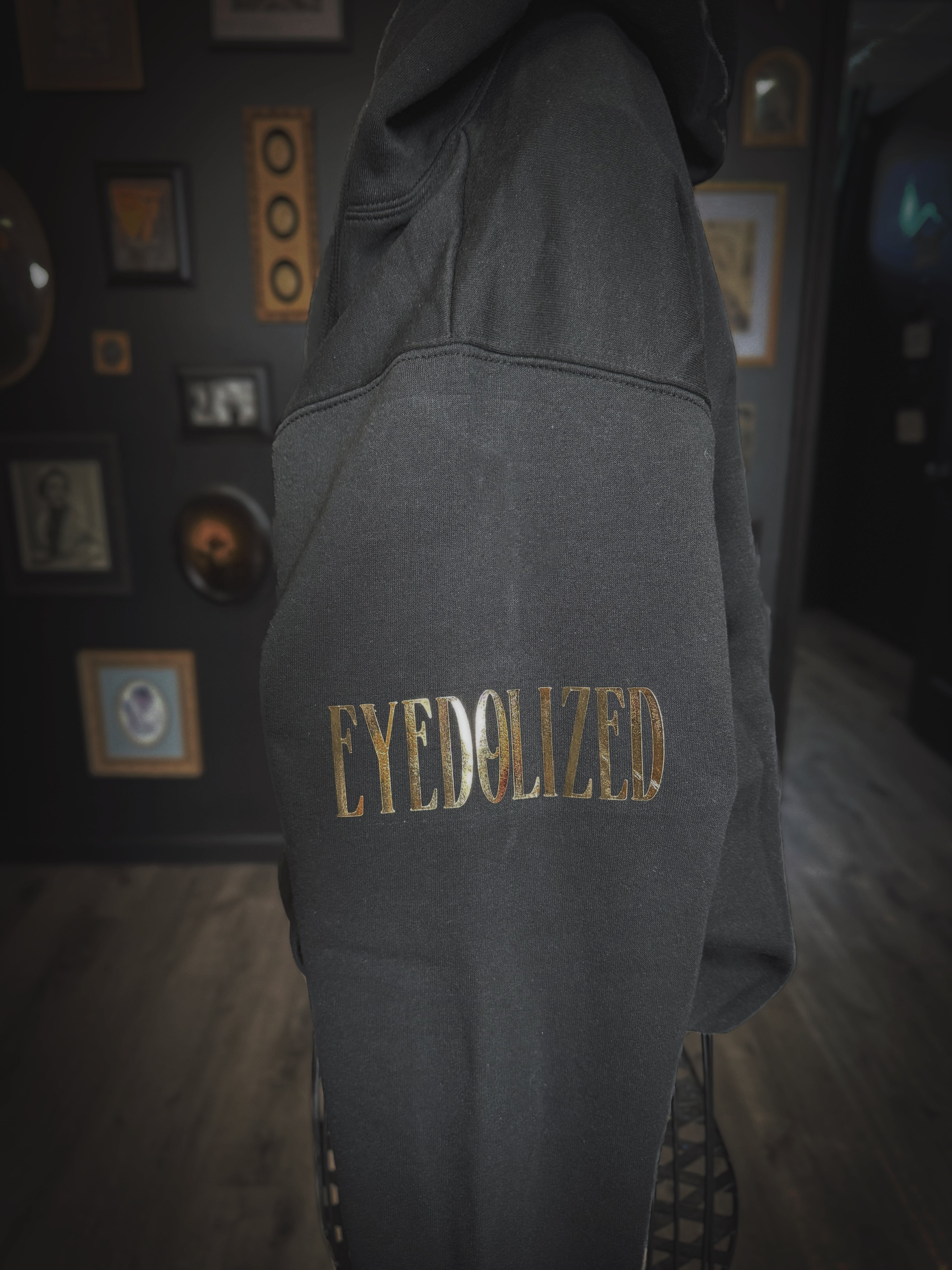 Men Sized Black Hoodie (Logo colors customizable)